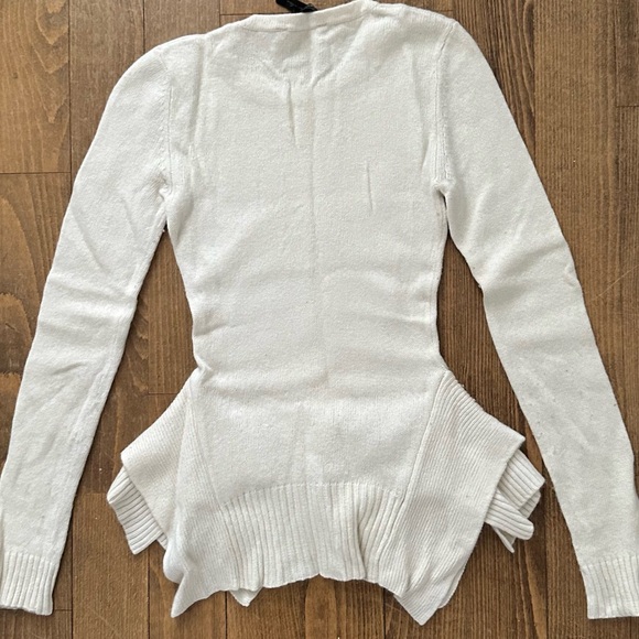 BCBGMAXAZRIA White Peplum Sweater - Picture 2 of 2